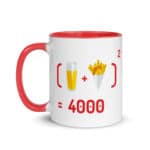 "Chope et frites au Carré" Mug coloré – Image 5