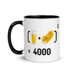 "Chope et mitraillette au Carré" Mug coloré – Image 2