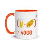 "Chope et mitraillette au Carré" Mug coloré – Image 3