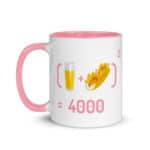 "Chope et mitraillette au Carré" Mug coloré – Image 4
