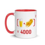 "Chope et mitraillette au Carré" Mug coloré – Image 5