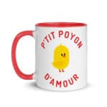 "P'tit poyon d'amour" Mug coloré – Image 2