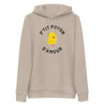 "P'tit poyon d'amour" Sweat à capuche éco-friendly – Image 2