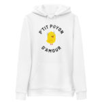 "P'tit poyon d'amour" Sweat à capuche éco-friendly – Image 4