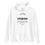 "Liégeois... Dieu vivant" Sweat à capuche – Image 2