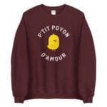 "P'tit poyon d'amour" Sweatshirt – Image 7
