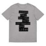 “Londres, Paris, New-York... Liège” Tee-shirt éco-friendly