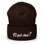 "Et qwè chal ?" Bonnet brodé – Image 8