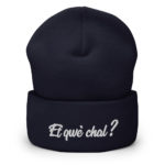 "Et qwè chal ?" Bonnet brodé – Image 6