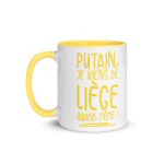 "Putain, je viens de Liège quand même !" Mug coloré – Image 6