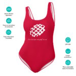 "Ceci n'est pas une gauf' au suc'" Maillot de bain une pièce – Image 12