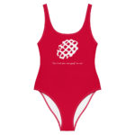 "Ceci n'est pas une gauf' au suc'" Maillot de bain une pièce – Image 3