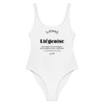 "Liégeoise... Voir aussi Déesse de la Création" Maillot de bain une pièce – Image 4
