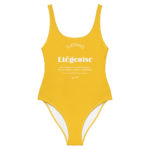 "Liégeoise... Voir aussi Déesse de la Création" Maillot de bain une pièce – Image 7