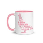 "Pigeon, oiseau à la grise robe..." Mug coloré – Image 5