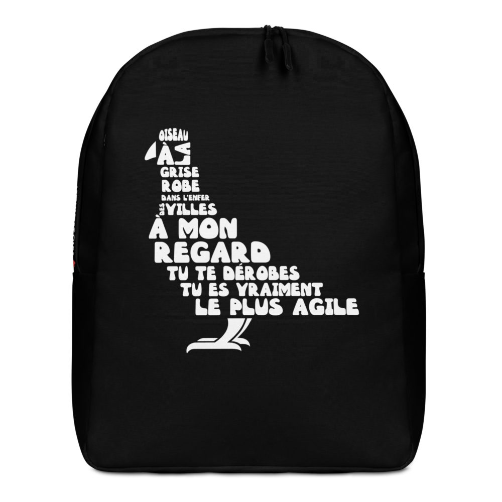 RASTAKWER-sac-a-dos-pigeon-black "Pigeon, oiseau à la grise robe..." - Sac à dos – Image 7