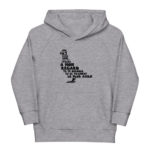 "Pigeon, oiseau à la grise robe..." Sweat à capuche éco-friendly enfant – Image 3