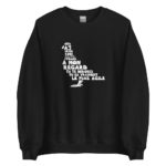 "Pigeon, oiseau à la grise robe..." Sweatshirt – Image 4