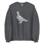 "Pigeon, oiseau à la grise robe..." Sweatshirt – Image 6