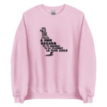 "Pigeon, oiseau à la grise robe..." Sweatshirt – Image 3