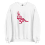 "Pigeon, oiseau à la grise robe..." Sweatshirt – Image 7