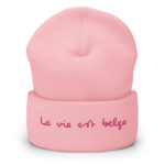 "La vie est belge" Bonnet brodé
