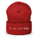 "La vie est belge" Bonnet brodé – Image 2