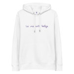"La vie est belge" Sweat à capuche brodé éco-friendly – Image 4