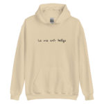 "La vie est belge" Sweat à capuche brodé – Image 2