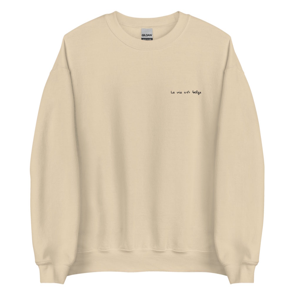"La vie est belge" Sweatshirt brodé "cœur" – Image 10