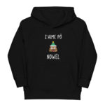 "Z'aime pô Nowël" Sweat à capuche éco-friendly enfant – Image 3