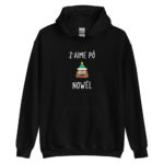 "Z'aime pô Nowël" Sweat à capuche – Image 4