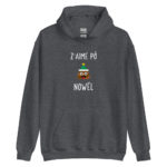 "Z'aime pô Nowël" Sweat à capuche – Image 2