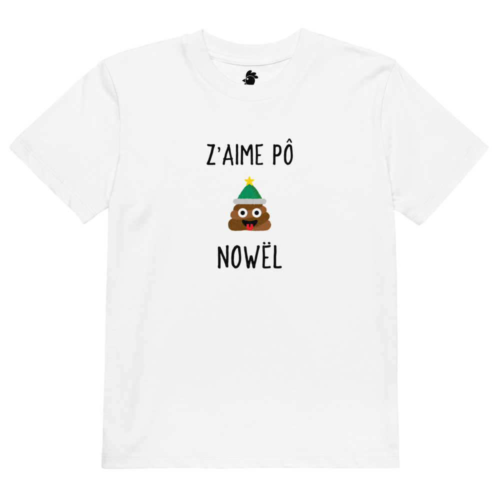 RASTAKWER-t-shirt-enfant-bio-zaime-po-nowel-white "Z'aime pô Nowël" Tee-shirt enfant éco-friendly – Image 1