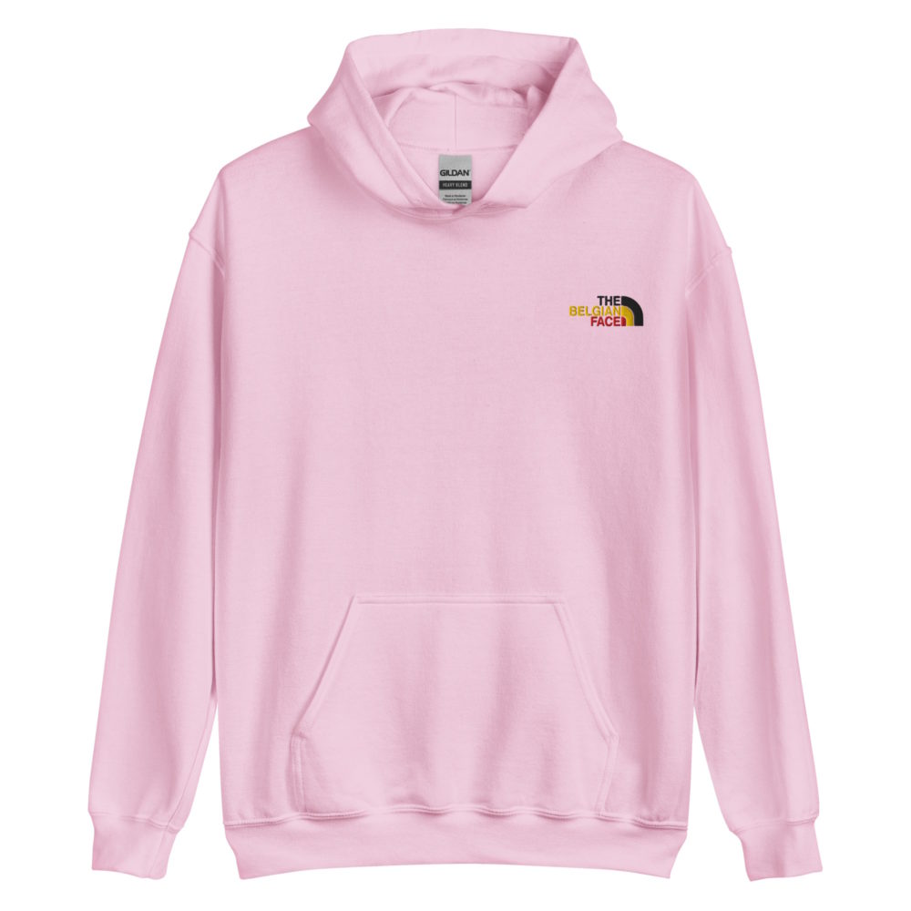"The Belgian Face - Flag" Sweat à capuche brodé "cœur" – Image 5