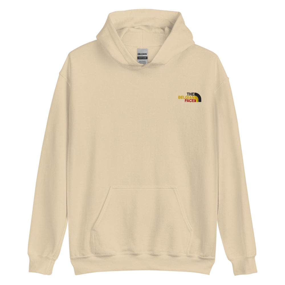 "The Belgian Face - Flag" Sweat à capuche brodé "cœur" – Image 8